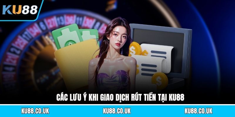 Các lưu ý khi giao dịch rút tiền tại KU88